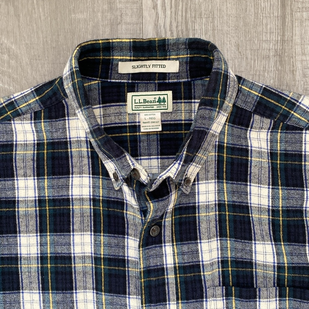 Men's Scotch Plaid Flannel Shirt, Slightly Fitted, Vintage Tartan. Size L. NWOT